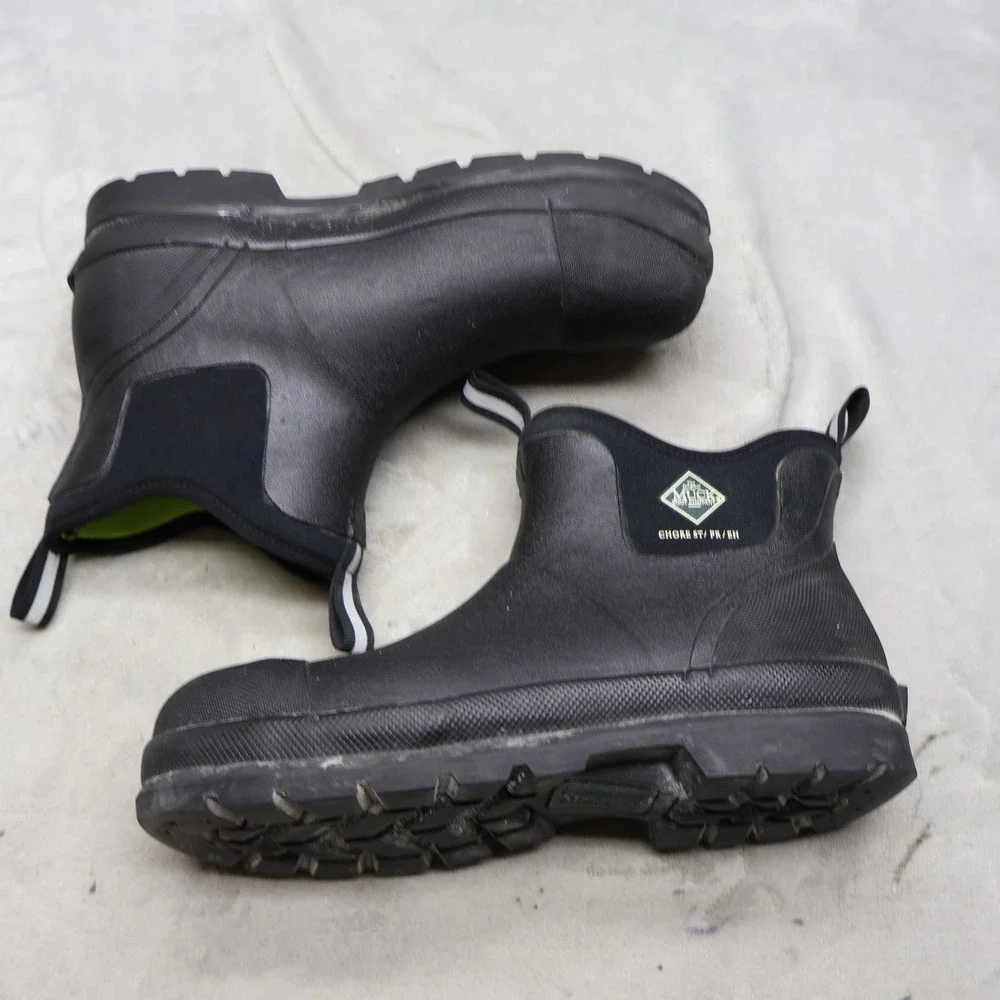 Muck Boot Unisex M10 W11 Work Boots Black Chore Mid Steel Toe Waterproof 010021